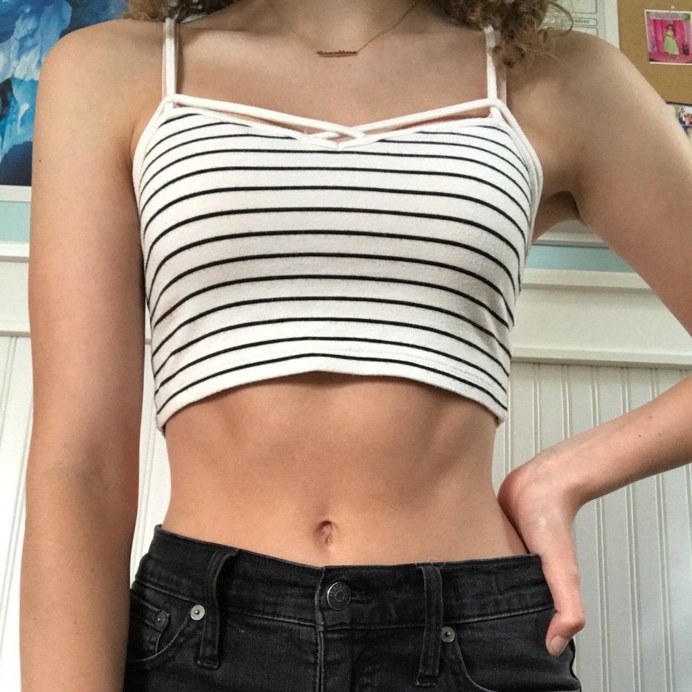 Brandy Melville Striped Crop Top